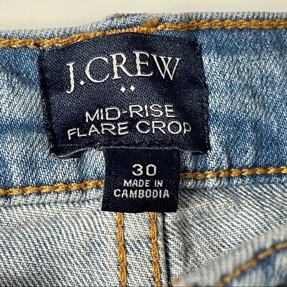 J. Crew Flare crop jean in all-day stretch